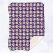 Golden Retriever grillige Sun Polka Dot Donkerblau Sherpa Deken
