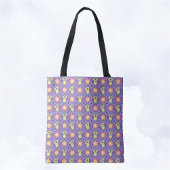 Golden Retriever grillige Sun Polka Dot Paarse Tote Bag