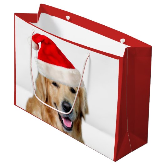 Golden Retriever Groot Cadeauzakje (Voorkant Gekanteld)