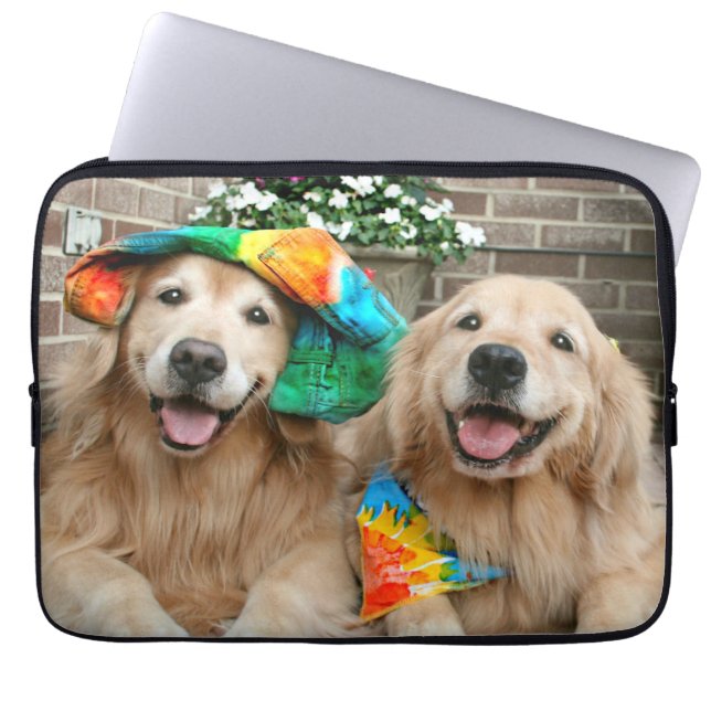 Golden Retriever Groovy-laptophoes Laptop Sleeve (Voorkant)