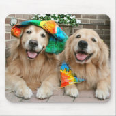 Golden Retriever Groovy Mousepad Muismat (Voorkant)