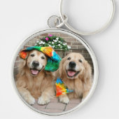 Golden Retriever Groovy Sleutelhanger (Voorkant)