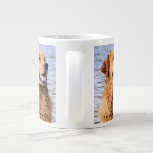 Golden Retriever Grote Koffiekop (Achterkant)