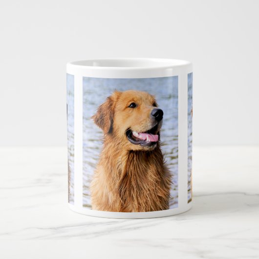 Golden Retriever Grote Koffiekop (Voorkant)