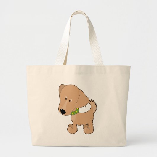 Golden Retriever Grote Tote Bag (Voorkant)