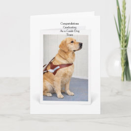 Golden Retriever Guide Dog Graduation Kaart