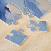 Golden Retriever Guiding Light in Snowy Forest Legpuzzel (Zijkant)