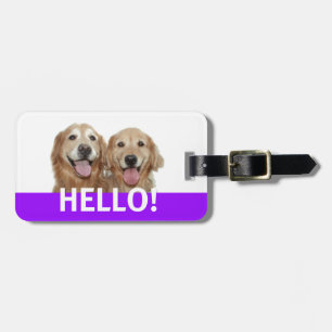 Golden Retriever Hallo Bagagelabel