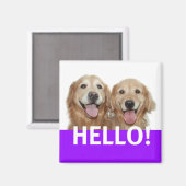Golden Retriever Hallo Magneet (Voorkant / Achterkant)