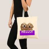 Golden Retriever Hallo Tote Bag (Voorkant (product))