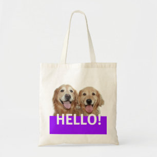 Golden Retriever Hallo Tote Bag