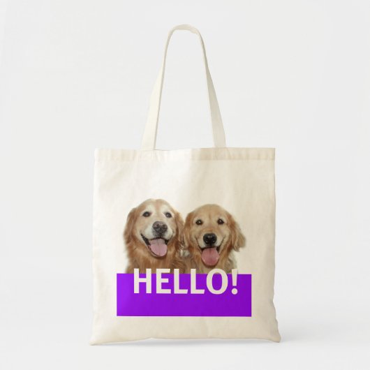 Golden Retriever Hallo Tote Bag (Voorkant)