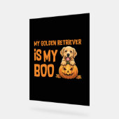 Golden Retriever Halloween Acryl Bord (Hoek)