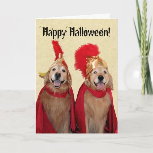 Golden Retriever Halloween Centurion Kaart (Voorkant)