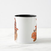 Golden Retriever Halloween Design Mok (Midden)