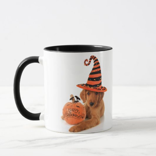 Golden Retriever Halloween Design Mok (Links)