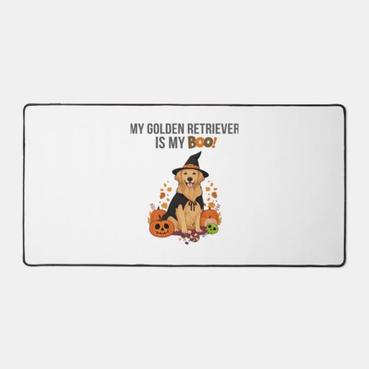 Golden Retriever Halloween Dog Mijn Gouden Retriev Bureaumat (Voorkant)