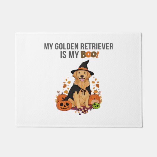 Golden Retriever Halloween Dog Mijn Gouden Retriev Deurmat (Voorkant)