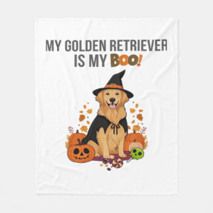 Golden Retriever Halloween Dog Mijn Gouden Retriev Fleece Deken