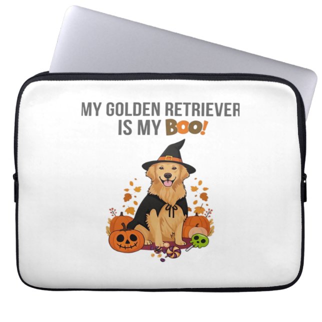 Golden Retriever Halloween Dog Mijn Gouden Retriev Laptop Sleeve (Voorkant)