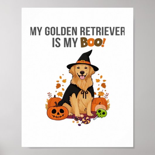 Golden Retriever Halloween Dog Mijn Gouden Retriev Poster (Voorkant)