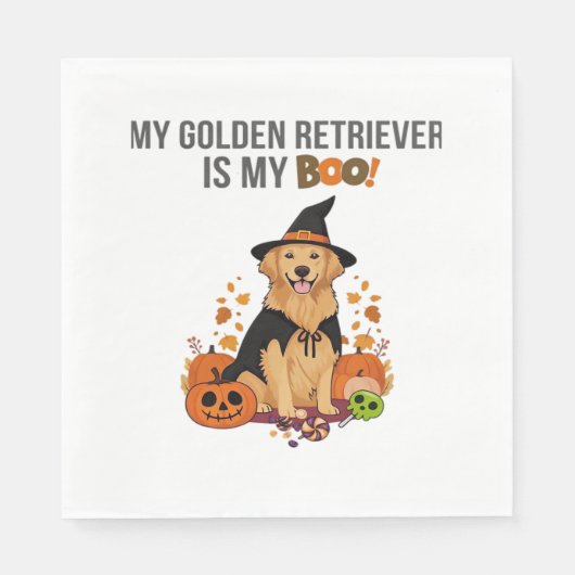 Golden Retriever Halloween Dog Mijn Gouden Retriev Servet (Voorkant)