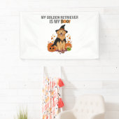 Golden Retriever Halloween Dog Mijn Gouden Retriev Spandoek (Insitu)