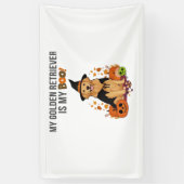 Golden Retriever Halloween Dog Mijn Gouden Retriev Spandoek (Verticaal)