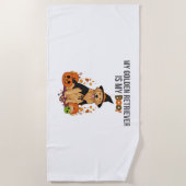 Golden Retriever Halloween Dog Mijn Gouden Retriev Strandlaken (Voorkant)