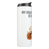Golden Retriever Halloween Dog Mijn Gouden Retriev Thermosbeker (Gedraaid links)