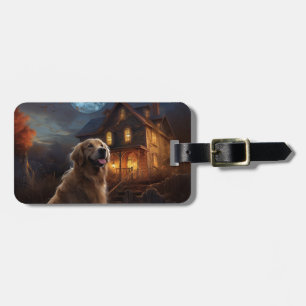 Golden Retriever Halloween Eng Bagagelabel
