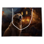 Golden Retriever Halloween Eng Groot Cadeauzakje (Voorkant)