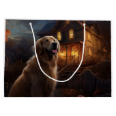 Golden Retriever Halloween Eng Groot Cadeauzakje (Achterkant)