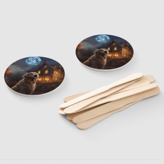 Golden Retriever Halloween Eng Handwaaier (Niet-gemonteerd)