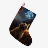 Golden Retriever Halloween Eng Kleine Kerstsok (Voorkant (Hangend))