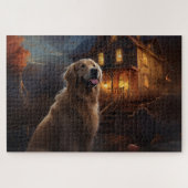 Golden Retriever Halloween Eng Legpuzzel (Horizontaal)