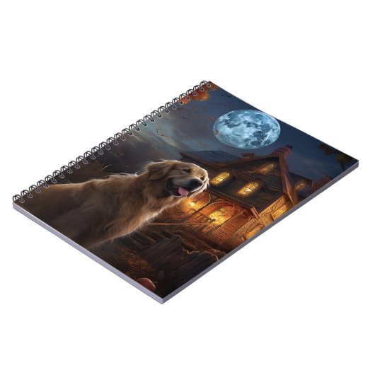 Golden Retriever Halloween Eng Notitieboek (Linkerzijde)