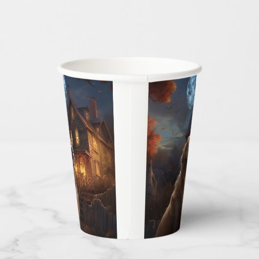 Golden Retriever Halloween Eng Papieren Bekers (Rechts)