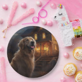 Golden Retriever Halloween Eng Papieren Bordje (Feest)