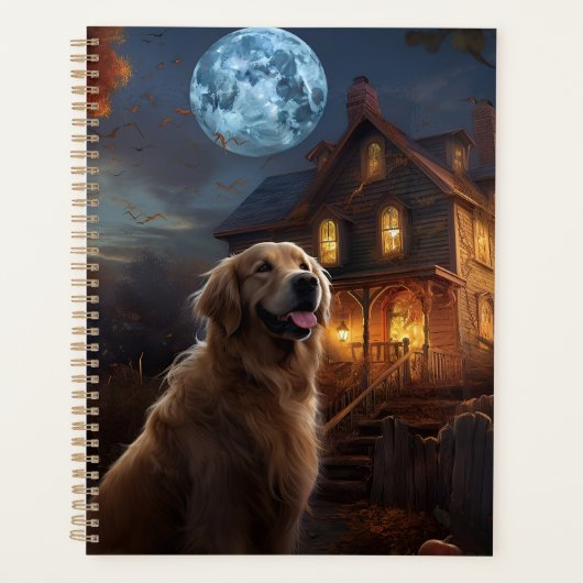 Golden Retriever Halloween Eng Planner (Voorkant)