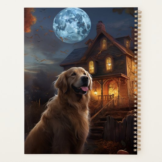 Golden Retriever Halloween Eng Planner (Achterkant)