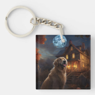 Golden Retriever Halloween Eng Sleutelhanger