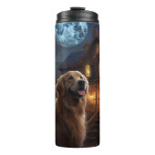 Golden Retriever Halloween Eng Thermosbeker (Voorkant)