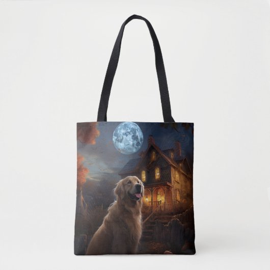 Golden Retriever Halloween Eng Tote Bag (Voorkant)