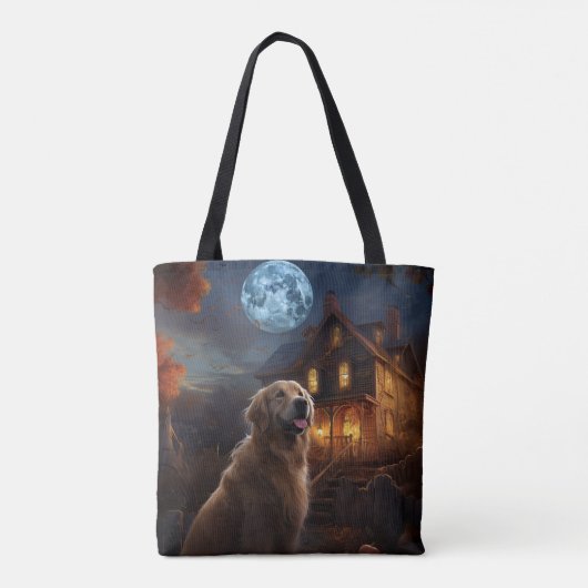 Golden Retriever Halloween Eng Tote Bag (Achterkant)