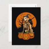 Golden Retriever Halloween Feestdagenkaart (Voorkant / Achterkant)