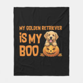 Golden Retriever Halloween Fleece Deken (Voorkant)