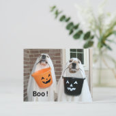 Golden Retriever Halloween Ghosts Briefkaart (Staand voorkant)