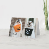 Golden Retriever Halloween Ghosts Kaart (Voorkant)