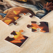 Golden Retriever Halloween Griezelen Legpuzzel (Zijkant)